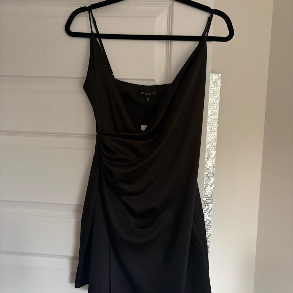 Dynamite Sleek Black Mini Dress